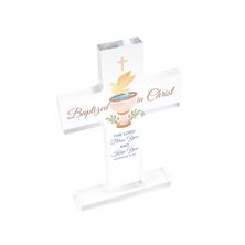BAPTIZED IN CHRIST ACRYLIC CROSS - NUMBERS 6:24